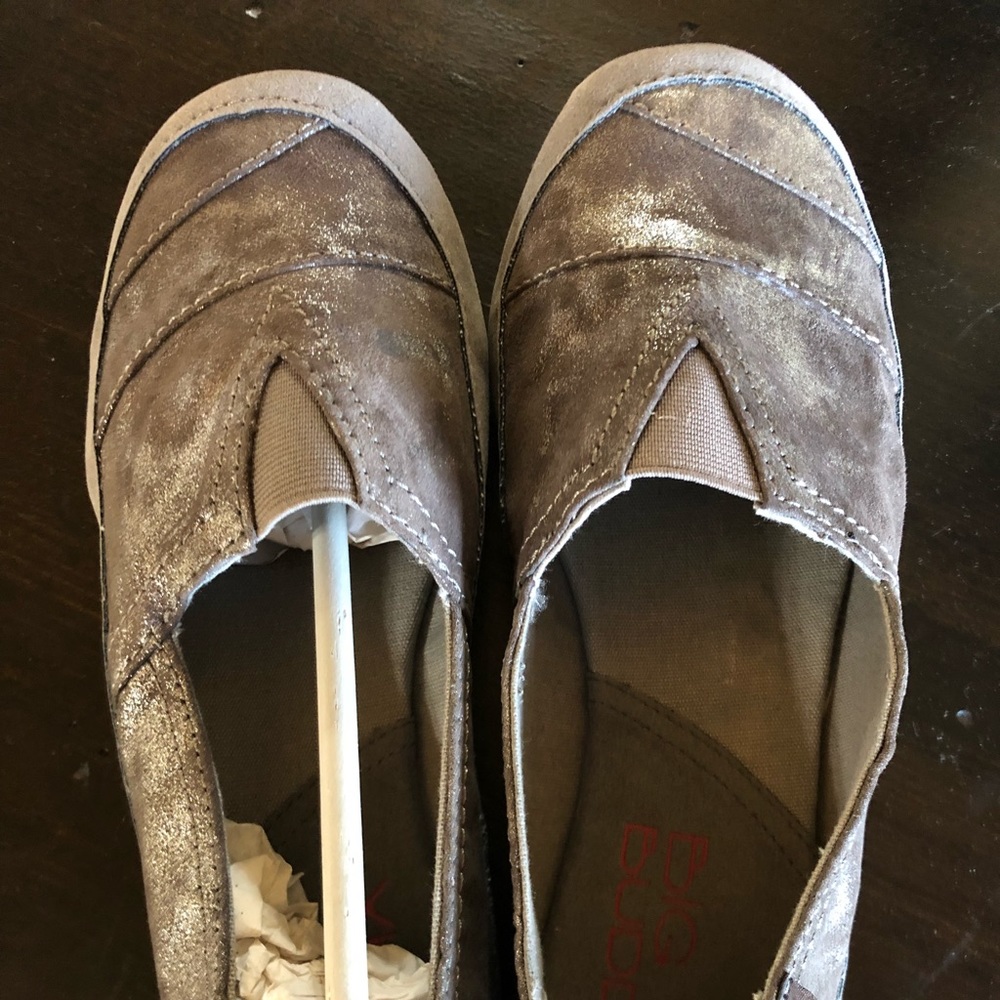 Big Buddha loafers metallic